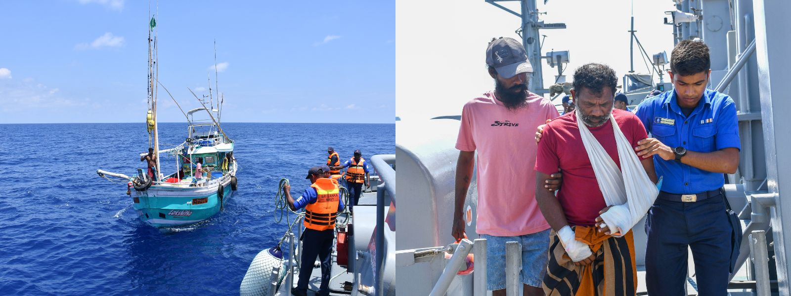 Navy Conducts Sea Rescue to Save Fisherman